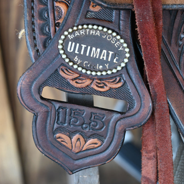 15.5" USED CIRCLE Y ULTIMATE MARTHA JOSEY BARREL SADDLE Saddles - Used Circle Y Saddlery