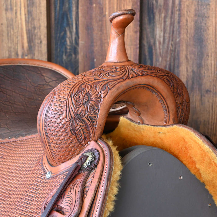17.5" USED JEFF SMITH BUSTER WELCH CUTTING SADDLE