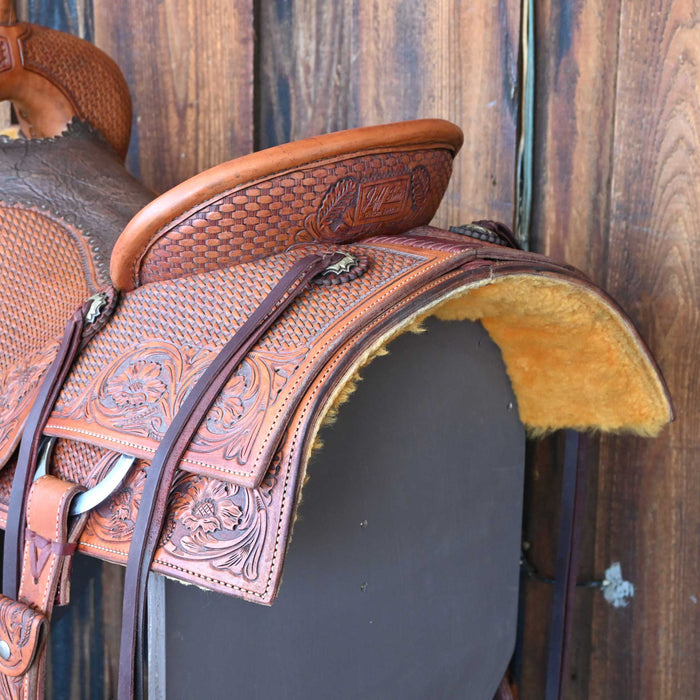 17.5" USED JEFF SMITH BUSTER WELCH CUTTING SADDLE