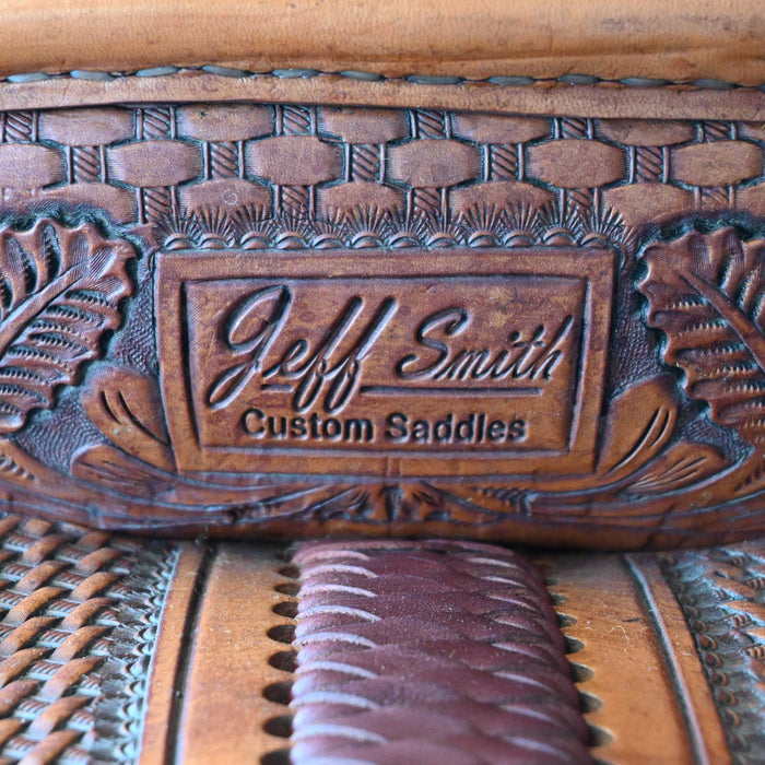 17.5" USED JEFF SMITH BUSTER WELCH CUTTING SADDLE