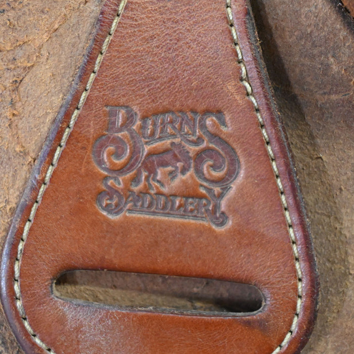 15" USED BURNS COW HORSE SADDLE Saddles - Used Burns Saddlery