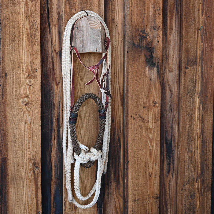 Waxed Rope Loping Hackamore w/Browband