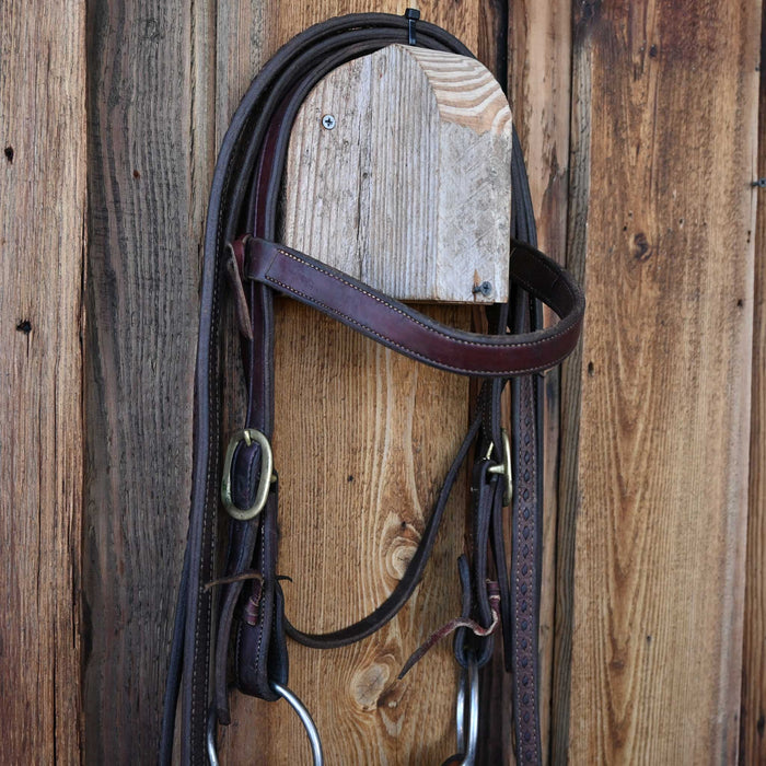 D-Ring Twisted Wire Snaffle Bridle Rig w/Browband Headstall