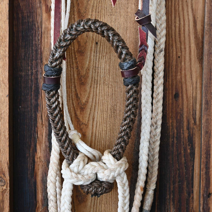Waxed Rope Loping Hackamore w/Browband
