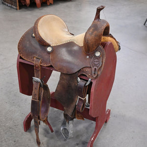 13.5" USED JEFF SMITH BARREL SADDLE Saddles Jeff Smith