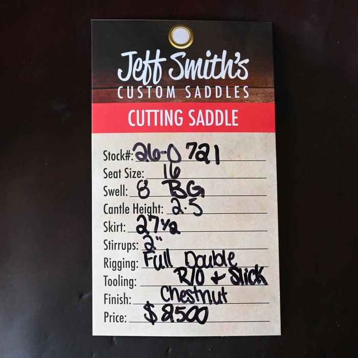 16" USED JEFF SMTH BEAU GALYEAN CUTTING SADDLE
