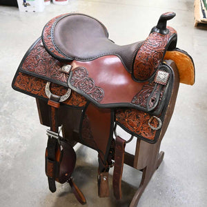 16" USED BOB'S CUSTOM TIM MCQUAY REINING SADDLE Saddles BOBS CUSTOMS   