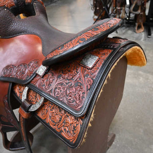 16" USED BOB'S CUSTOM TIM MCQUAY REINING SADDLE Saddles BOBS CUSTOMS   