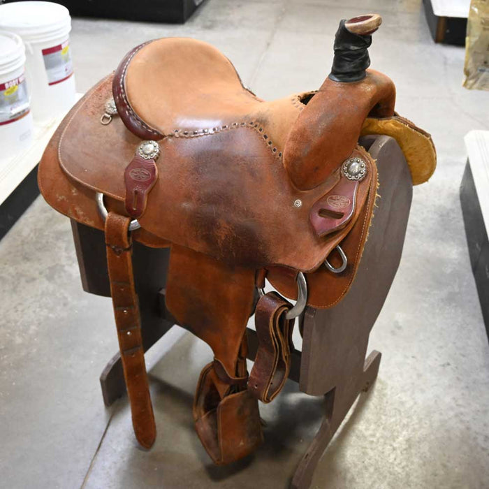 14.5" USED TEXAS RANCH OUTFITTERS ROPING SADDLE Saddles - Used Texas Ranch Outfitters