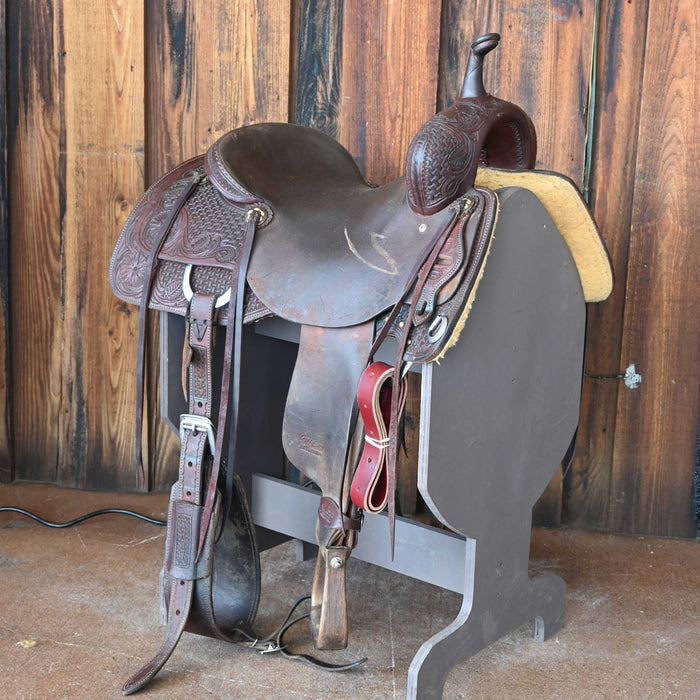 16.5" USED JEFF SMITH BUSTER WELCH CUTTING SADDLE