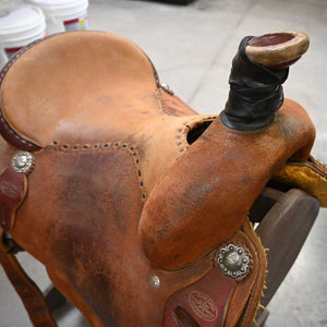 14.5" USED TEXAS RANCH OUTFITTERS ROPING SADDLE Saddles Texas Ranch Outfitters   