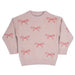 Pink Bow Fuzzy Coquette Sweater KIDS - Girls - Clothing - Sweaters & Cardigans Oopsie Daisy