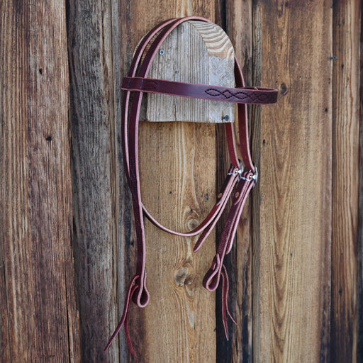 Ross Bullinger 3/4" Black Stitched Browband Headstall 098 Tack - Headstalls Ross Bullinger