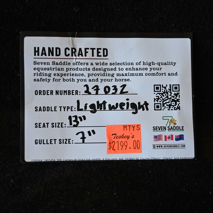 13" SEVEN LIGHTWEIGHT (WOOD TREE) BARREL SADDLE