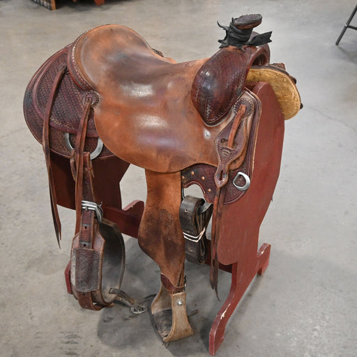 15.5" USED JEFF SMITH COWBOY SADDLE Saddles - Used Jeff Smith