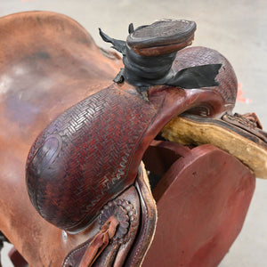 15.5" USED JEFF SMITH ROPING SADDLE Saddles Jeff Smith