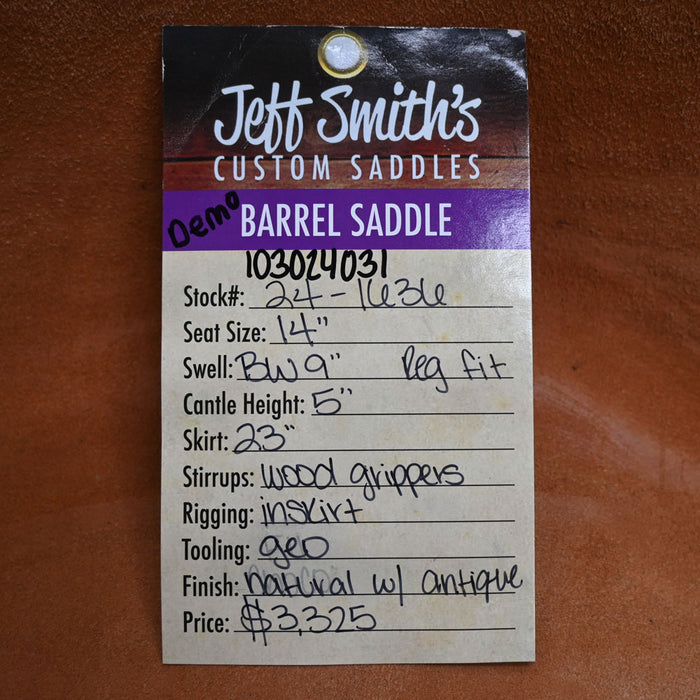 14" DEMO JEFF SMITH BARREL SADDLE Saddles - New Jeff Smith