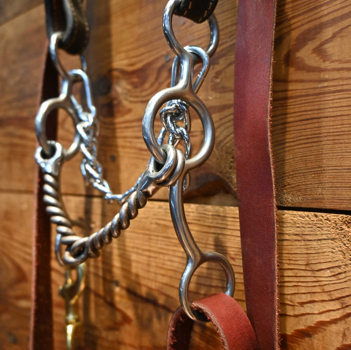 Professional's Choice Twisted Wire Snaffle Bridle Rig w/ Single Ear Headstall