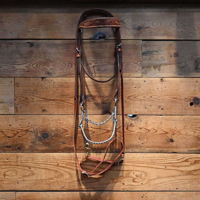 Flaharty Hackamore Bridle Rig w/ Browband Headstall