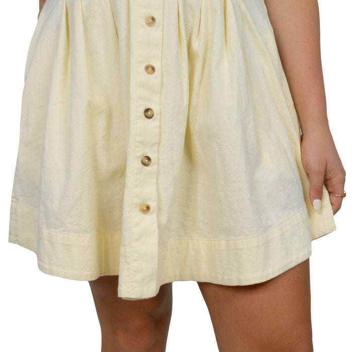 Button Front Pleated Shirt Dress WOMEN - Clothing - Dresses Miss Love