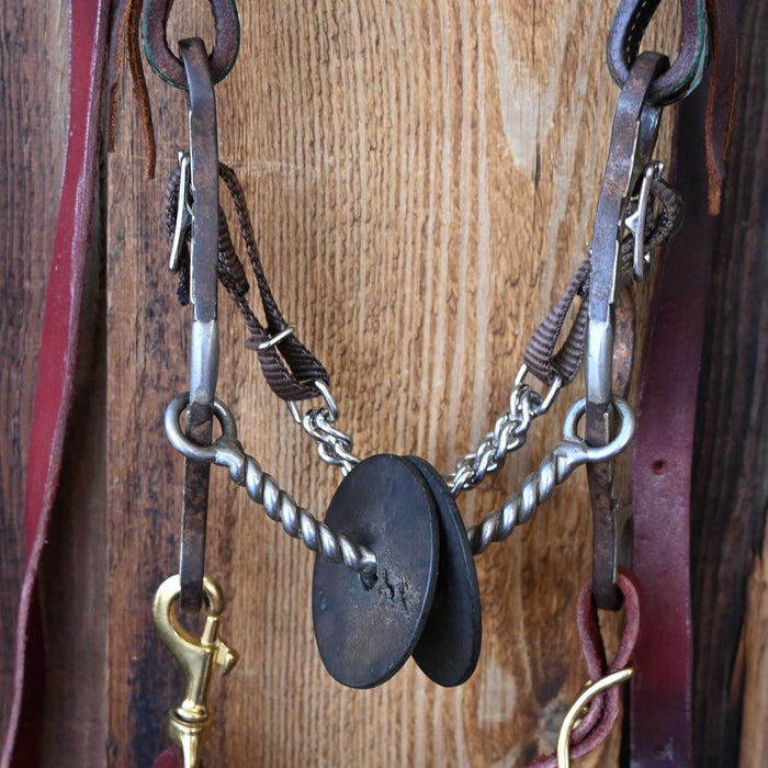 Classic Equine Sherry Cervi Twisted Wire Snaffle Bridle Rig w/Browband Headstall