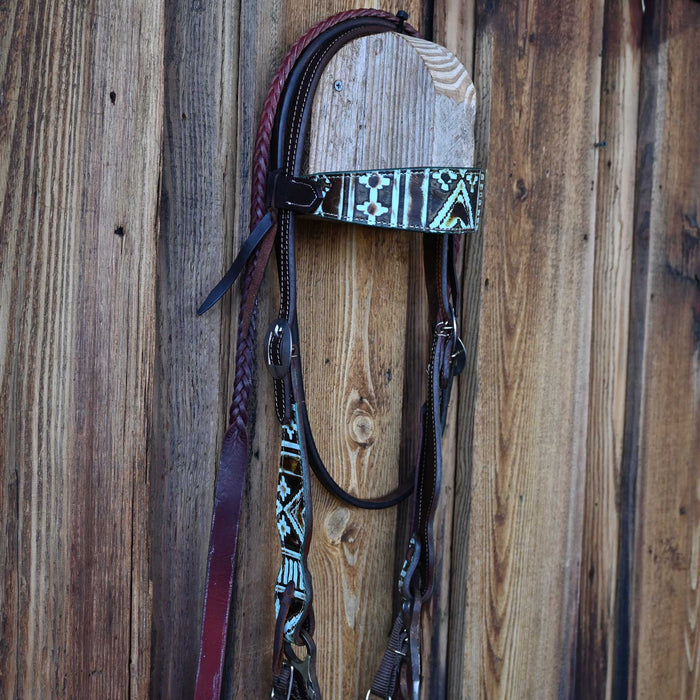 Classic Equine Sherry Cervi Twisted Wire Snaffle Bridle Rig w/Browband Headstall