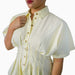 Collar V-Neck Pleated Shirt WOMEN - Clothing - Tops - Short Sleeved Miss Love