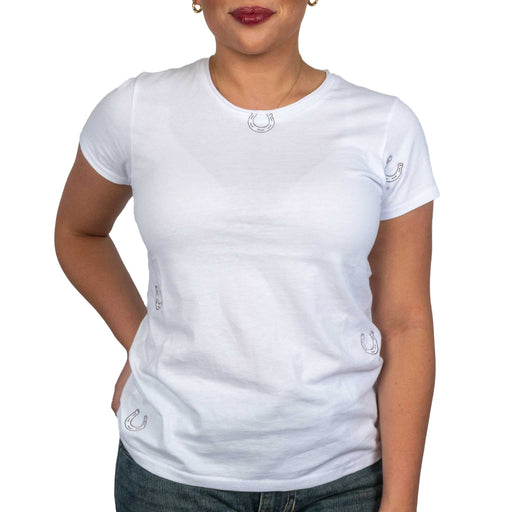 Catherine Gee Embroidered Horseshoe Tee WOMEN - Clothing - Tops - Short Sleeved Catherine Gee