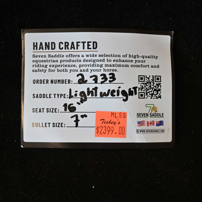 16" SEVEN LIGHTWEIGHT (WOOD TREE) BARREL SADDLE