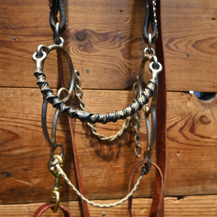 L&W Hackamore Bridle Rig w/ Single Ear Headstall