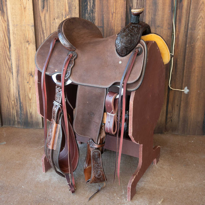 13.5" TESKEY'S CALF ROPING SADDLE Saddles - New Teskey's Saddlery