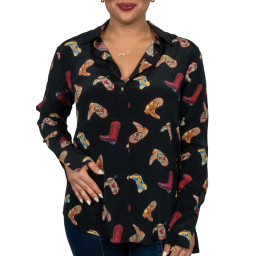 Catherine Gee Daria French Cut Silk Blouse WOMEN - Clothing - Tops - Long Sleeved Catherine Gee