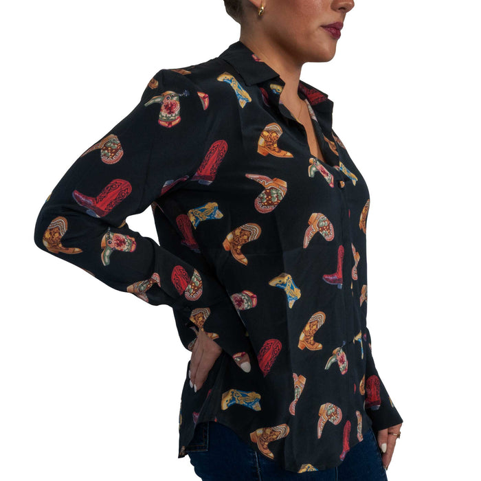 Catherine Gee Daria French Cut Silk Blouse WOMEN - Clothing - Tops - Long Sleeved Catherine Gee