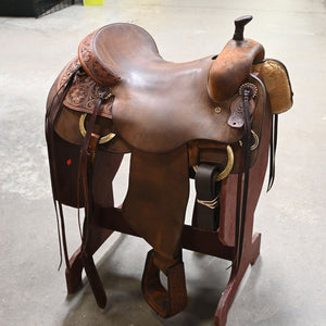 15.5" USED MONTY REEDY RANCH SADDLE Saddles Monty Reedy