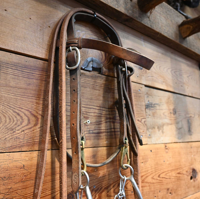 Copper Mullen Gag Bridle Rig w/ Browband Headstall Tack - Rigs MISC
