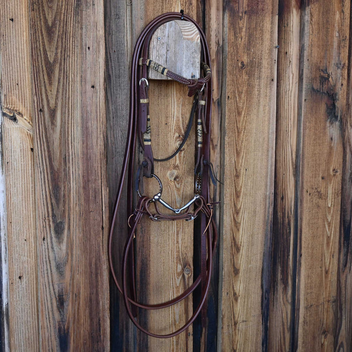 Tom Balding Locked O-Ring Snaffle Bridle Rig w/Browband Headstall