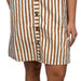 Ruffle Neck Striped Button Dress WOMEN - Clothing - Dresses THML Clothing