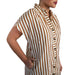 Ruffle Neck Striped Button Dress WOMEN - Clothing - Dresses THML Clothing