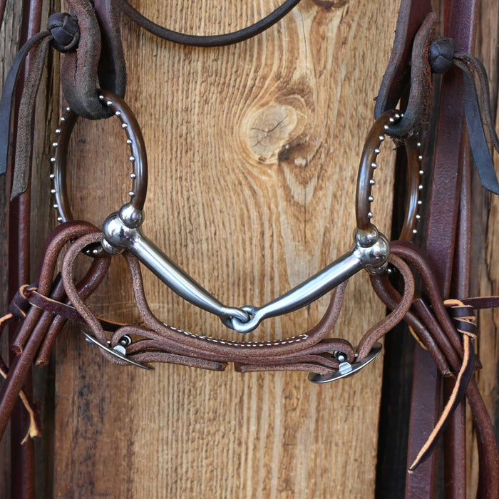Tom Balding Locked O-Ring Snaffle Bridle Rig w/Browband Headstall