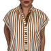 Ruffle Neck Striped Button Dress WOMEN - Clothing - Dresses THML Clothing