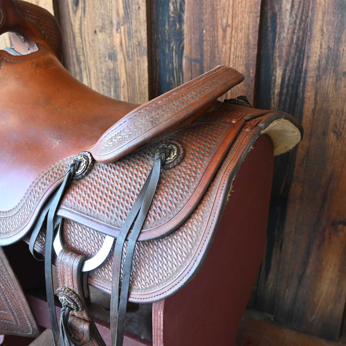 16" USED JEFF SMITH CUTTING SADDLE