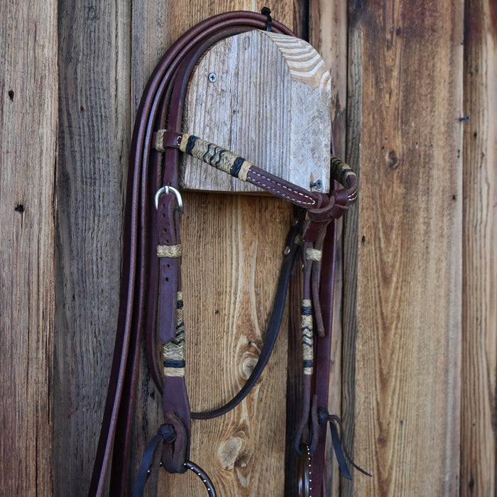 Tom Balding Locked O-Ring Snaffle Bridle Rig w/Browband Headstall