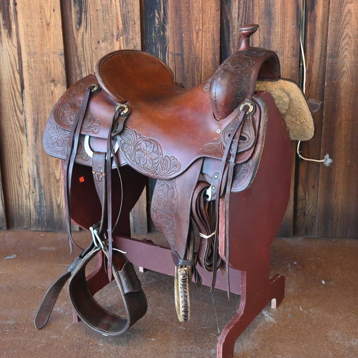 16.5" USED JEFF SMITH COWBOY SADDLE