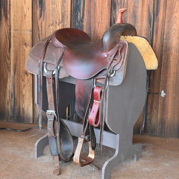 16" USED JEFF SMITH BEAU GALYEAN CUTTING SADDLE