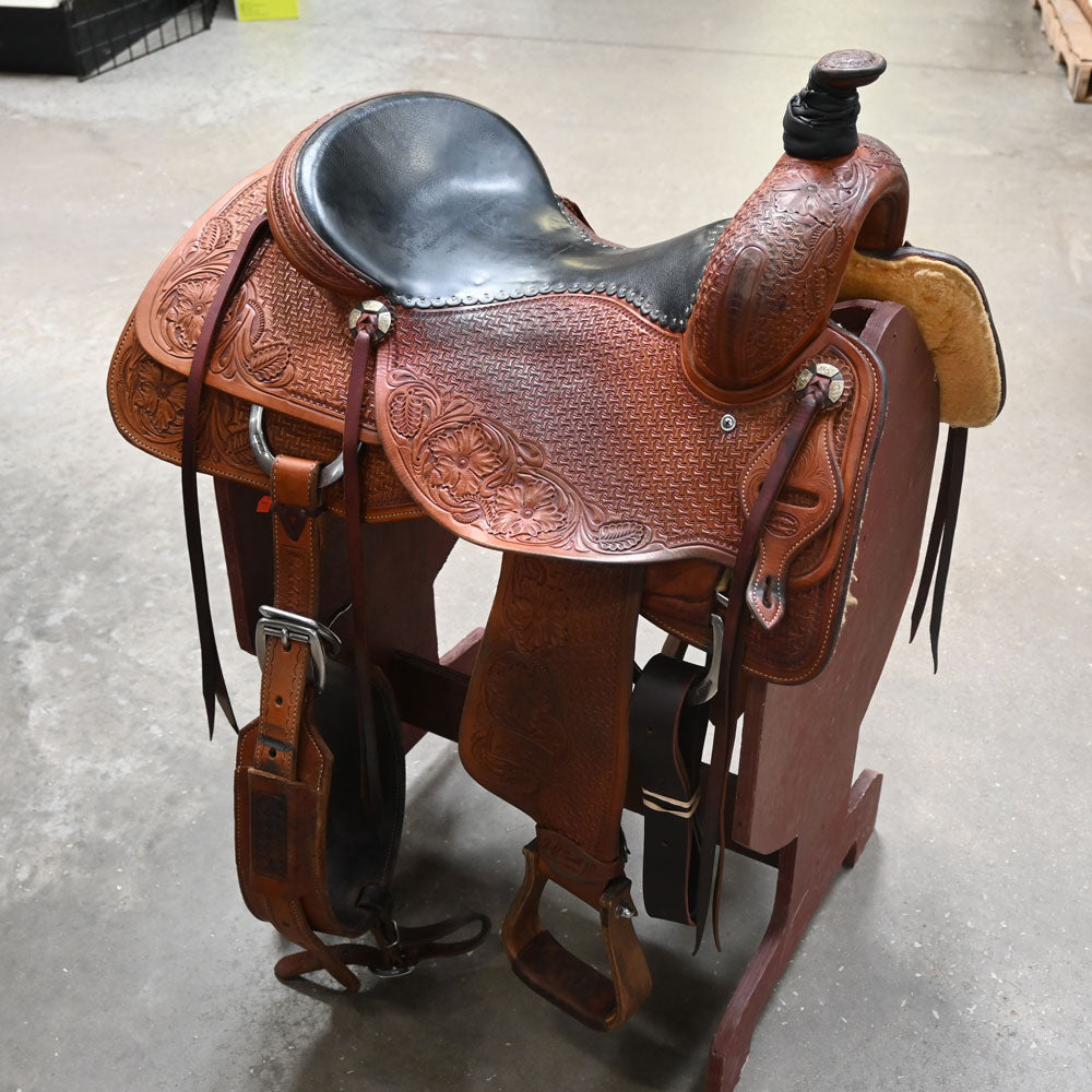 17" USED JEFF SMITH RANCH CUTTER SADDLE
