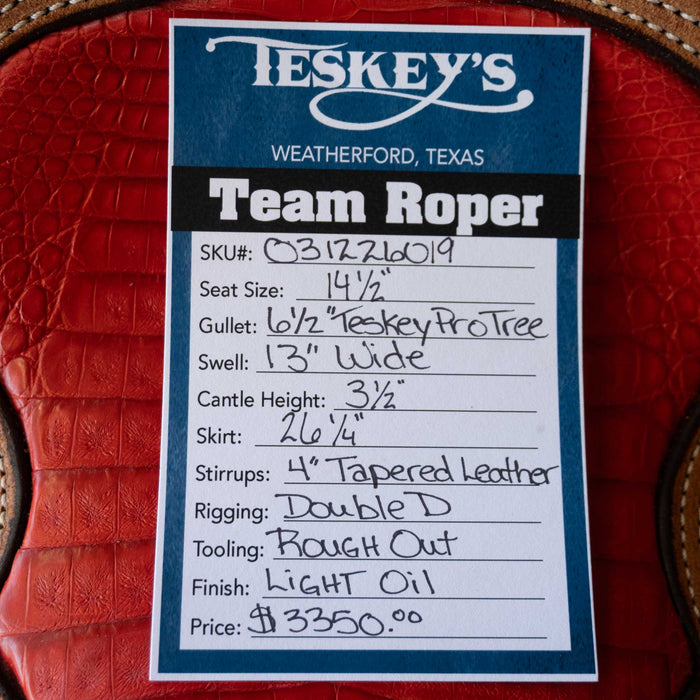 14.5" TESKEY'S TEAM ROPING SADDLE Saddles - New Teskey's Saddlery