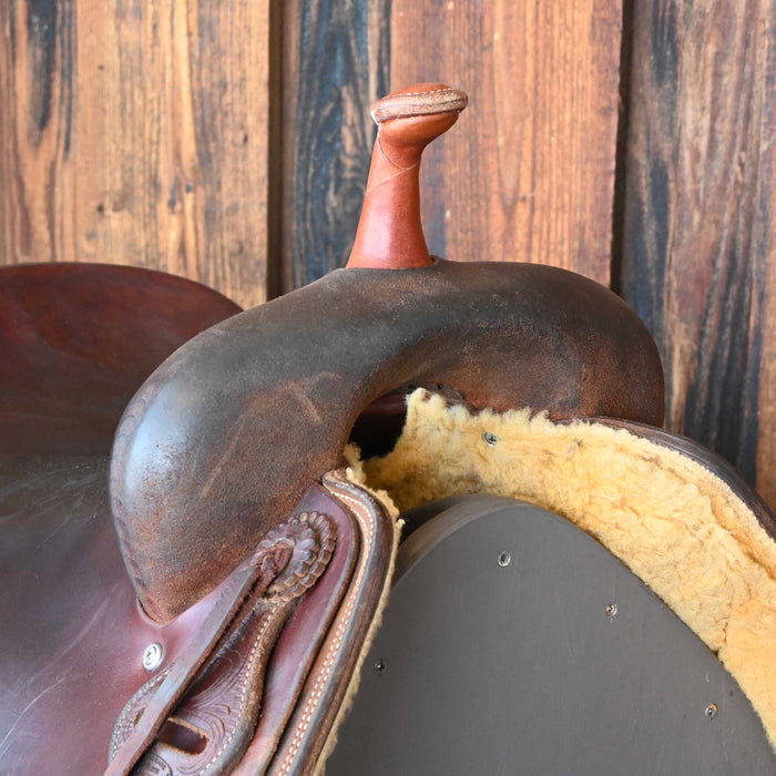 16" USED JEFF SMITH BEAU GALYEAN CUTTING SADDLE