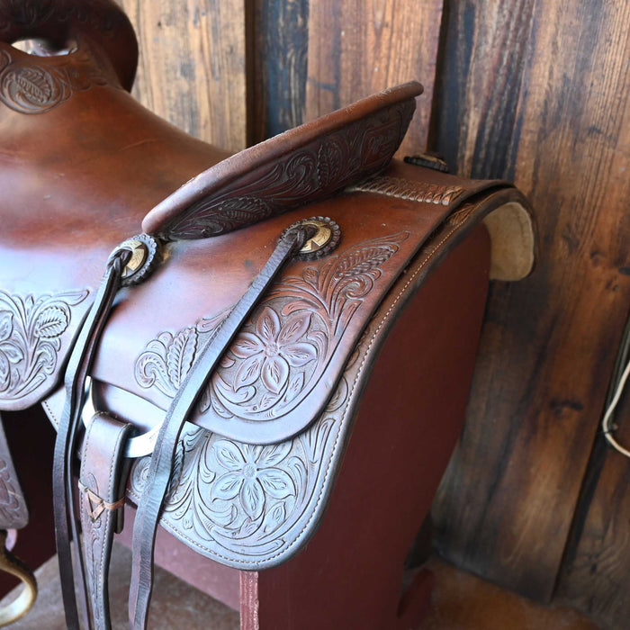 16.5" USED JEFF SMITH COWBOY SADDLE