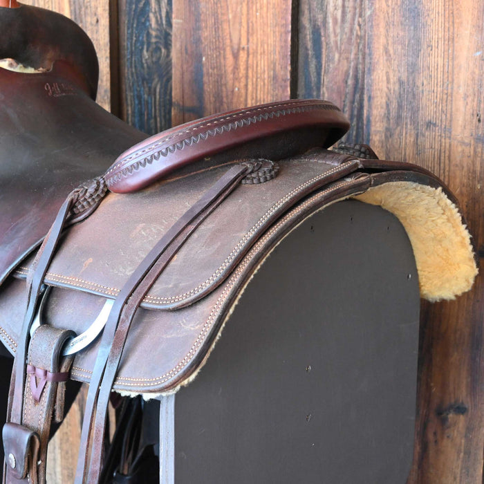 16" USED JEFF SMITH BEAU GALYEAN CUTTING SADDLE
