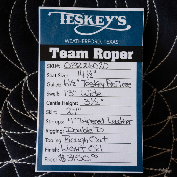 14.5" TESKEY'S TEAM ROPING SADDLE